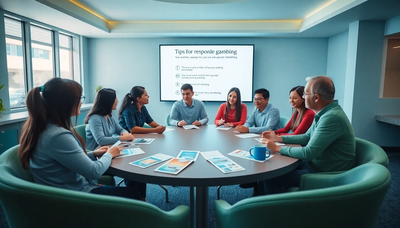 Discussing Responsible Gambling strategies in a collaborative, serene environment.