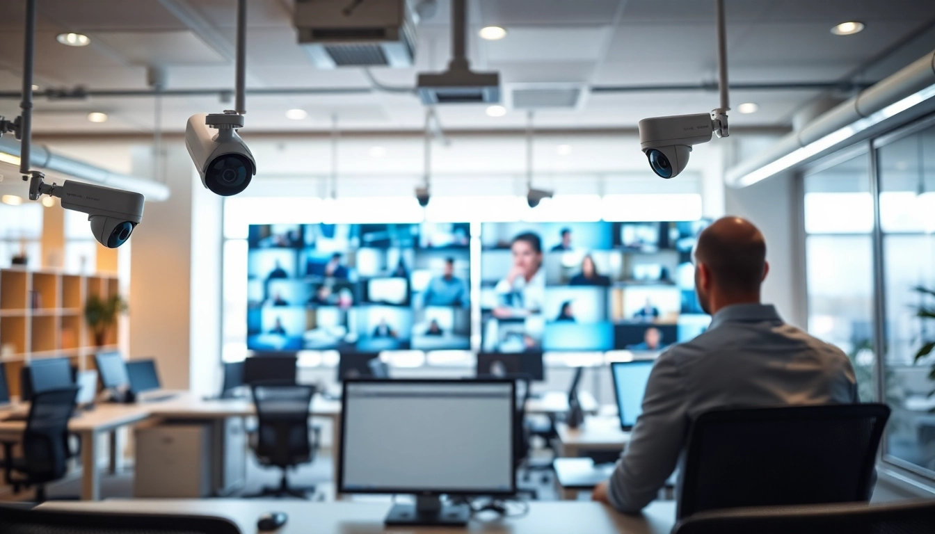 Engage with dynamic surveillance through CCTV & Remote Monitoring in a professional office setting.