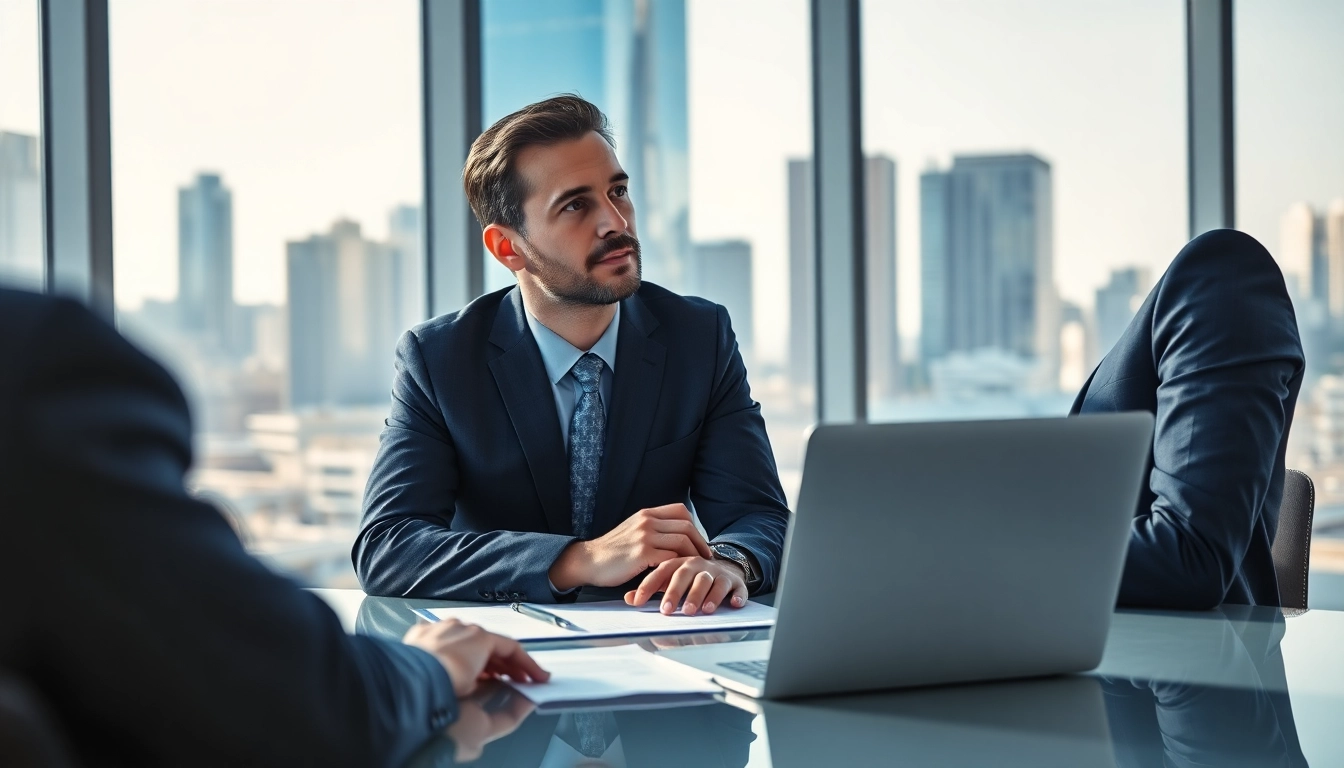 Headhunter Osnabrück berät Führungskräfte in einem modernen Büro mit professionellem Ambiente.