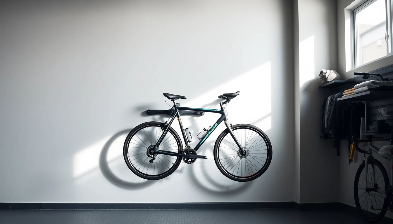 Install a bike wall mount for an organized and stylish garage setup.