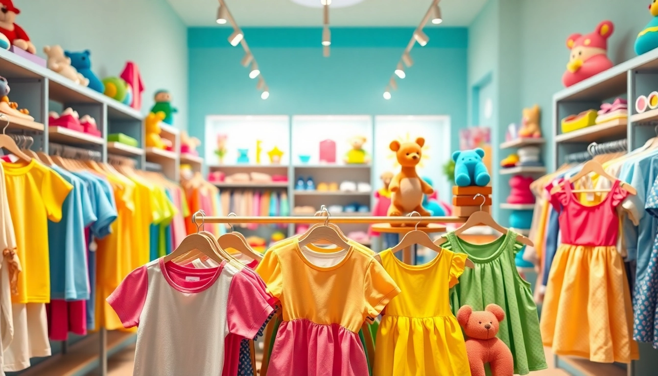 Shop for stylish kids’ clothing and toys at http://www.websonlinestore.com in a vibrant store setting.