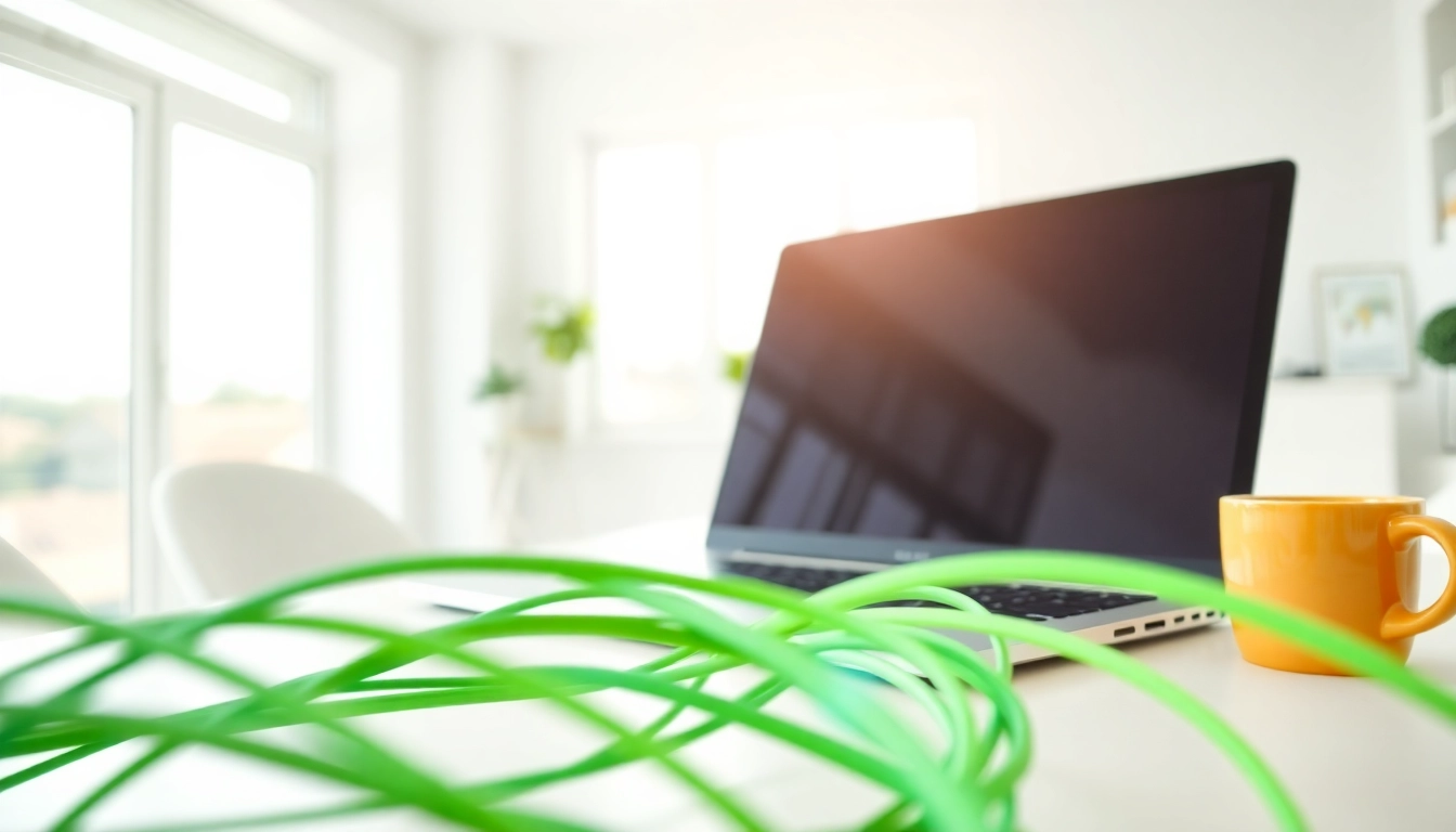 Upgrade to sonic internet 2 months free with a modern home office setup.