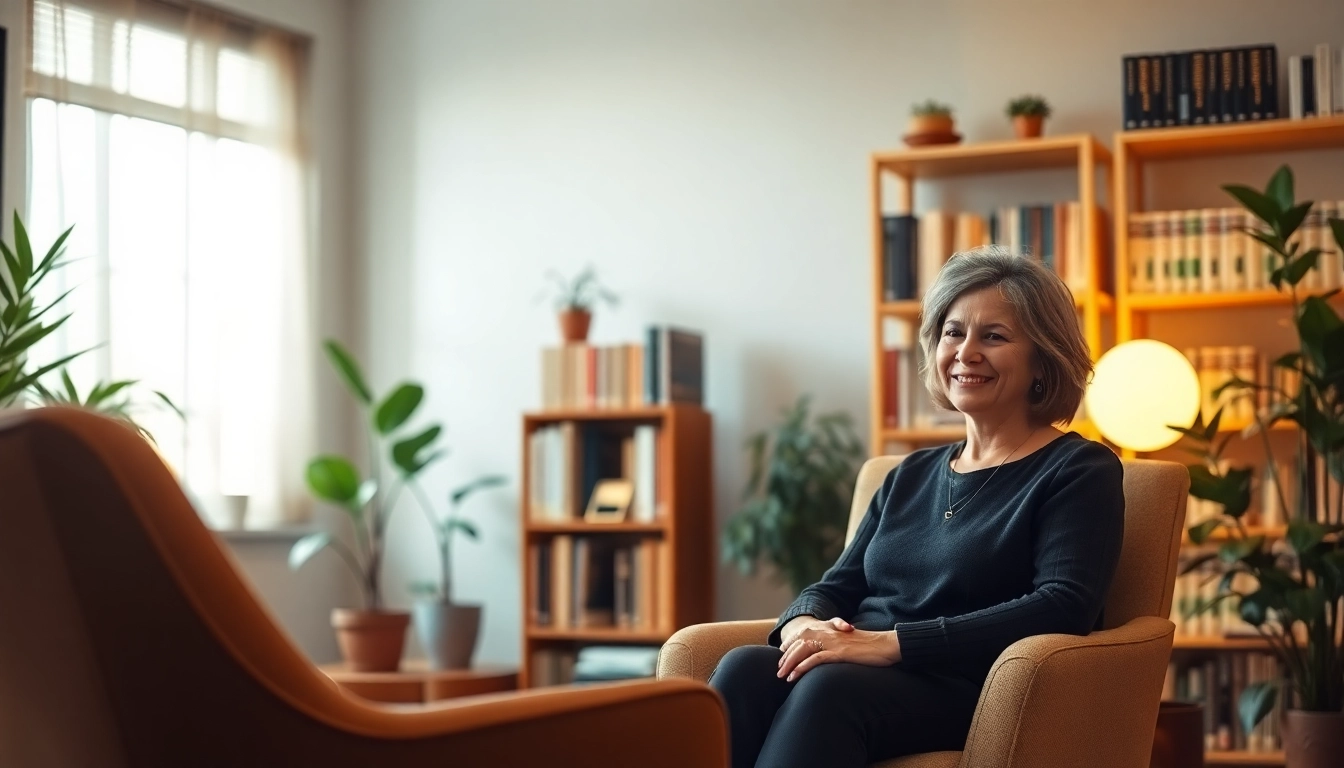 Address anxiety during therapy session with a psychologist in a calming office.