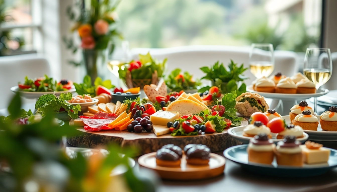 Experience gourmet catering Hamilton Ontario with a luxurious table featuring exquisite dishes and vibrant colors.