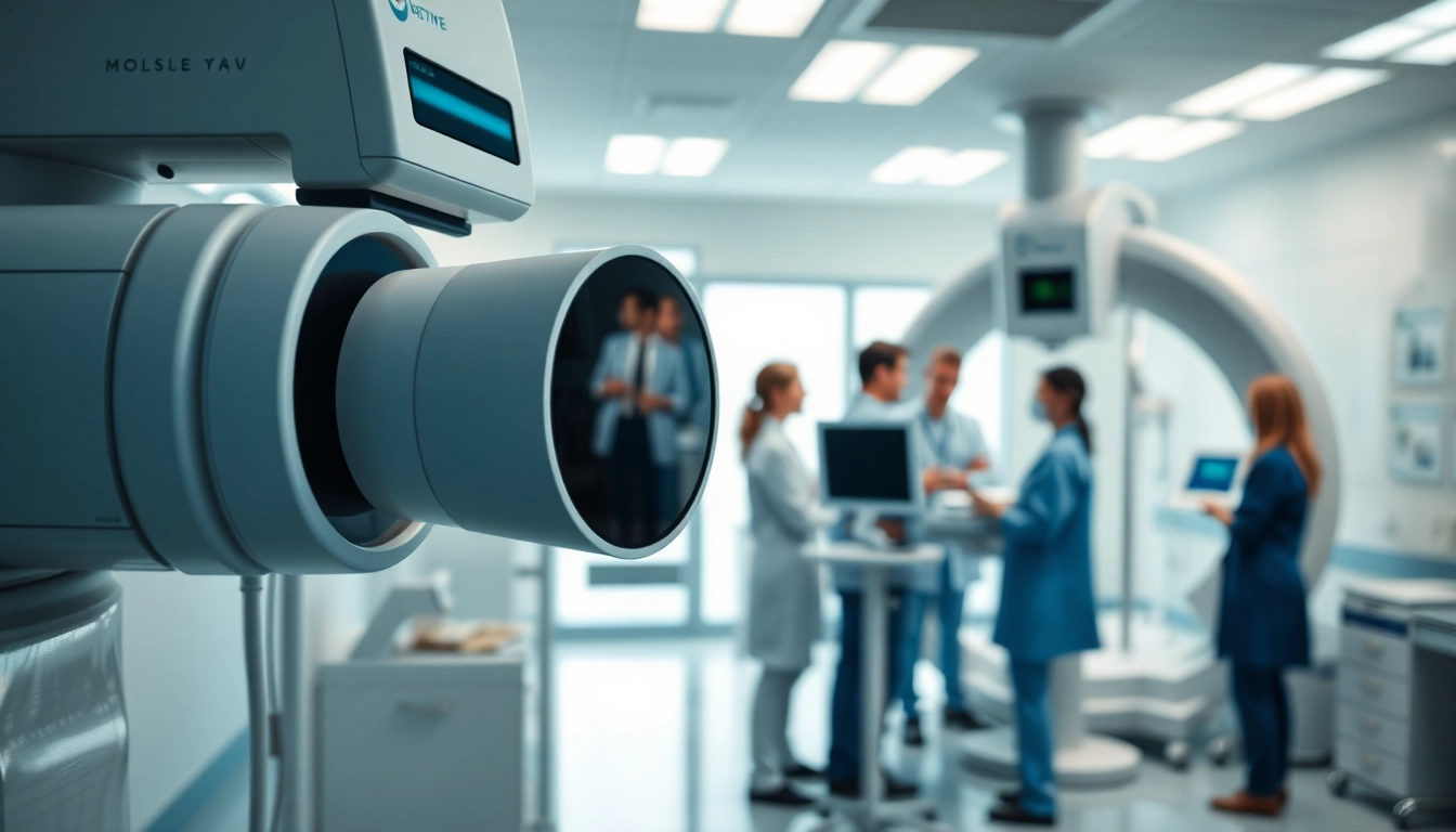 Showcase of medical parker imaging equipment in a modern healthcare environment.