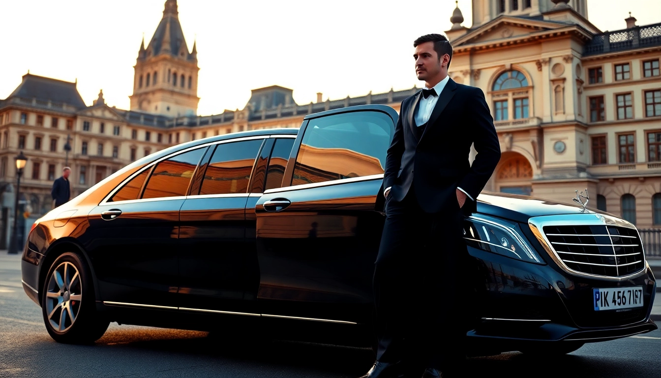 Experience the premium chauffeur service London with a stylish black car and professional chauffeur.