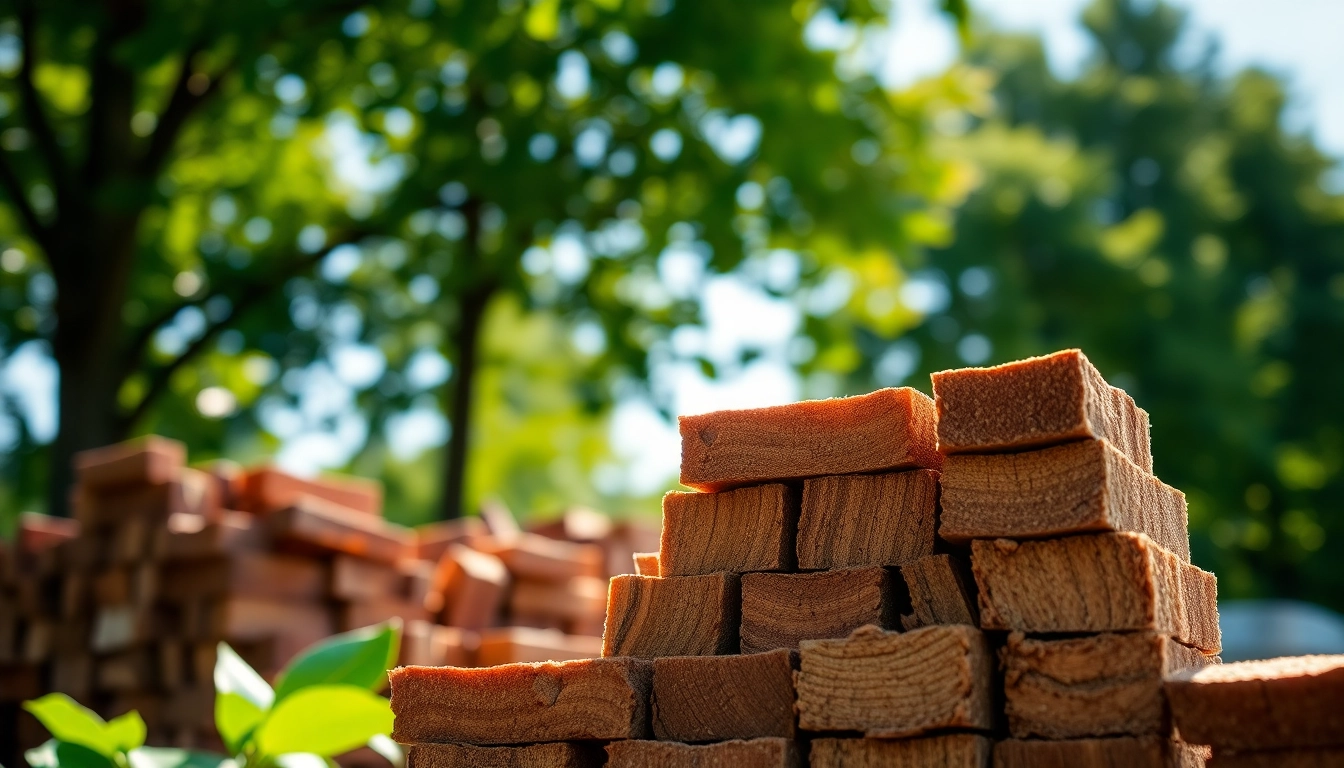 Ruf oak briquettes wholesale showcased in a natural outdoor setting with a focus on quality.