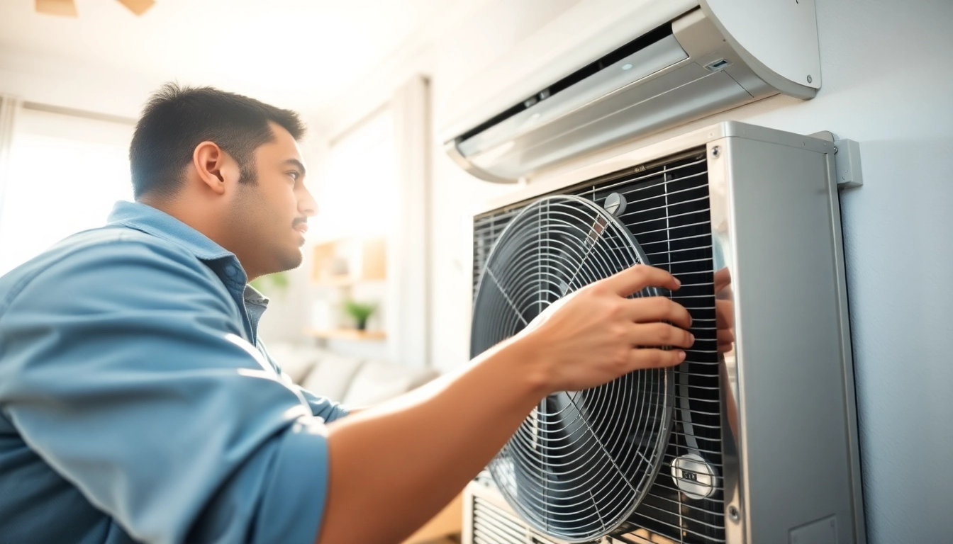 Technician conducting AC repair in Glendale, AZ, showcasing expertise and reliability.